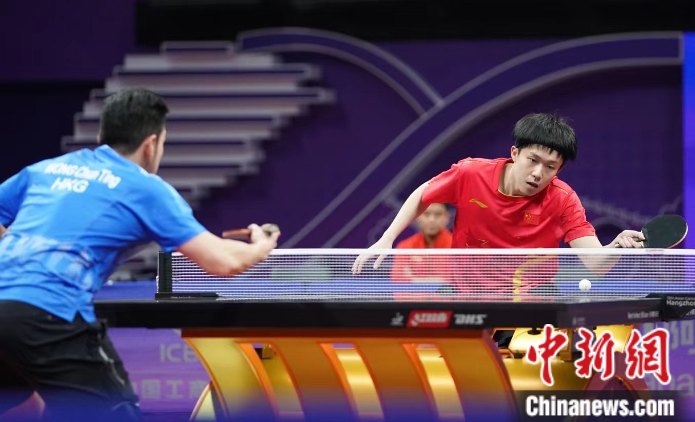 王楚钦力克黄镇廷晋级亚运男单决赛 中国男单提